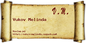 Vukov Melinda névjegykártya